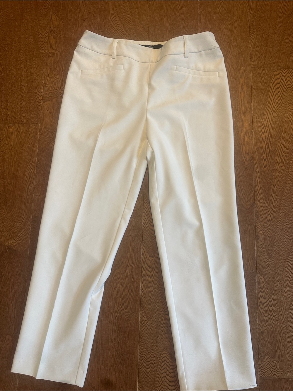 Women's Cream Stretch Dress Pants by up!